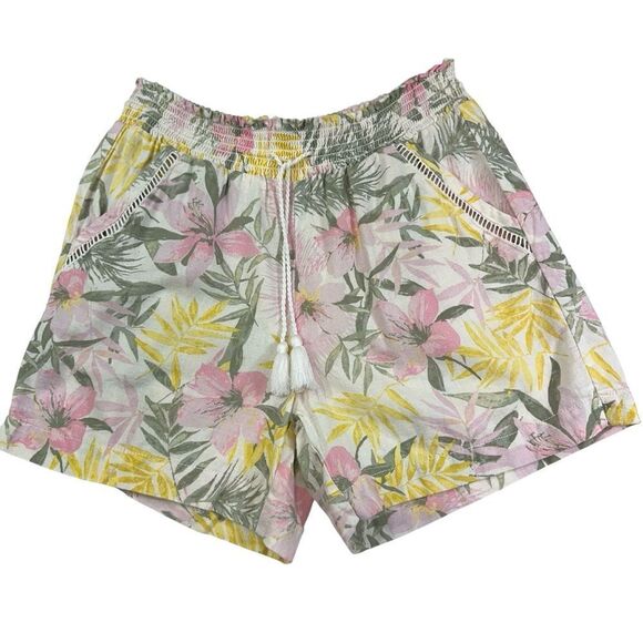 Briggs Linen Blend Floral Shorts, M - Picture 1 of 10